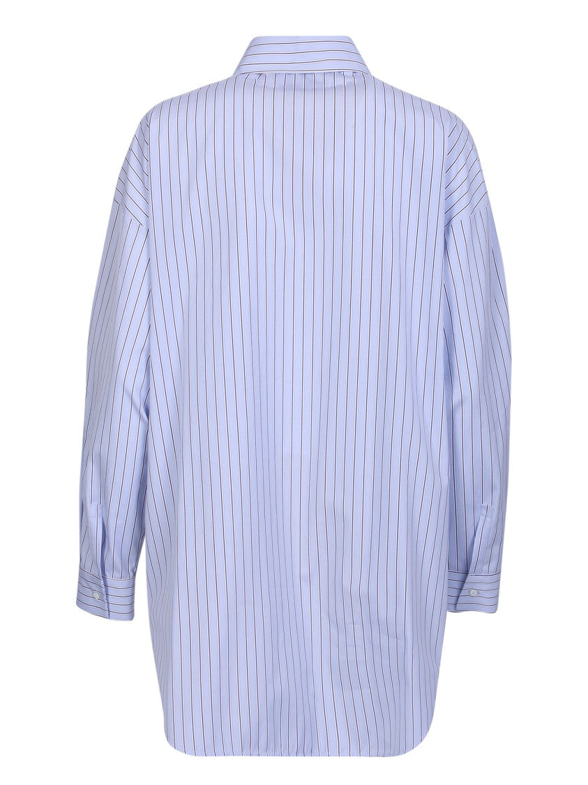 Fabiana Filippi Rib-Panel Stripe-Print Shirt