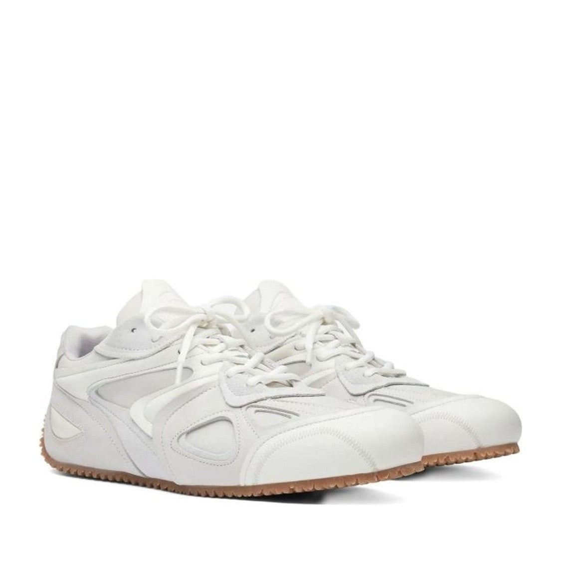 Axel Arigato White Slow Runner Low-Profile Nubuck Sneakers
