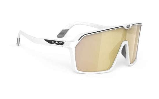 Rudy Project Bold Oversized Shield Sunglasses With Reflective Gold Lenses