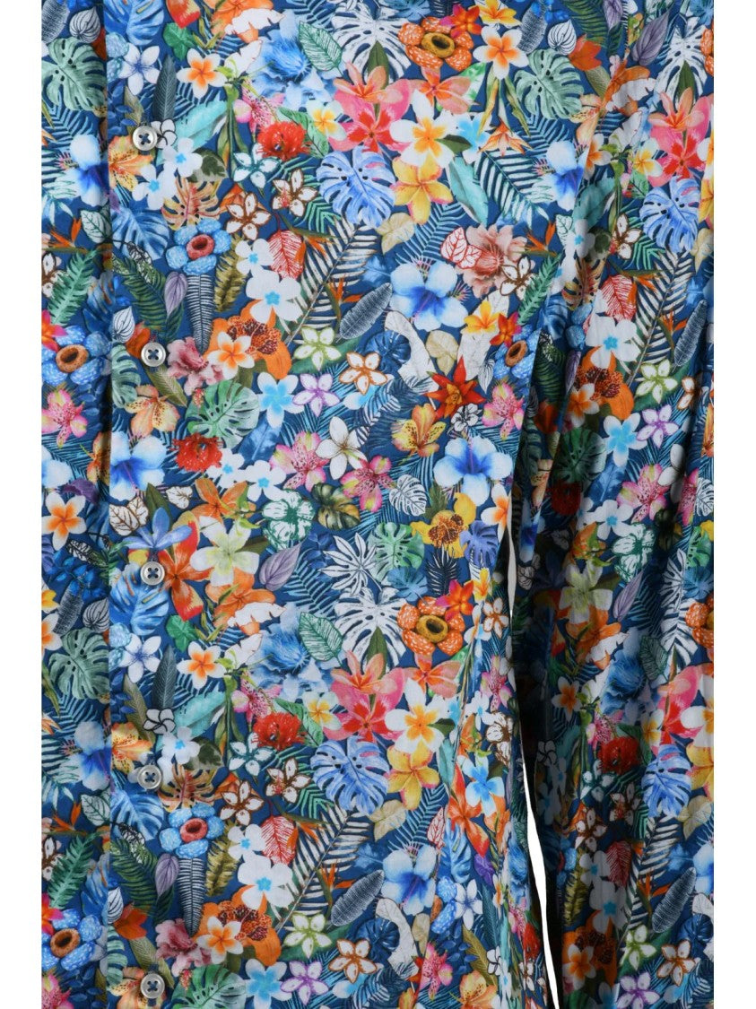 Altemflower Light Blue Cotton Floral Shirt