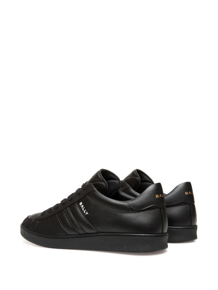 Bally Black Minimalist Low-Top Leather Sneakers