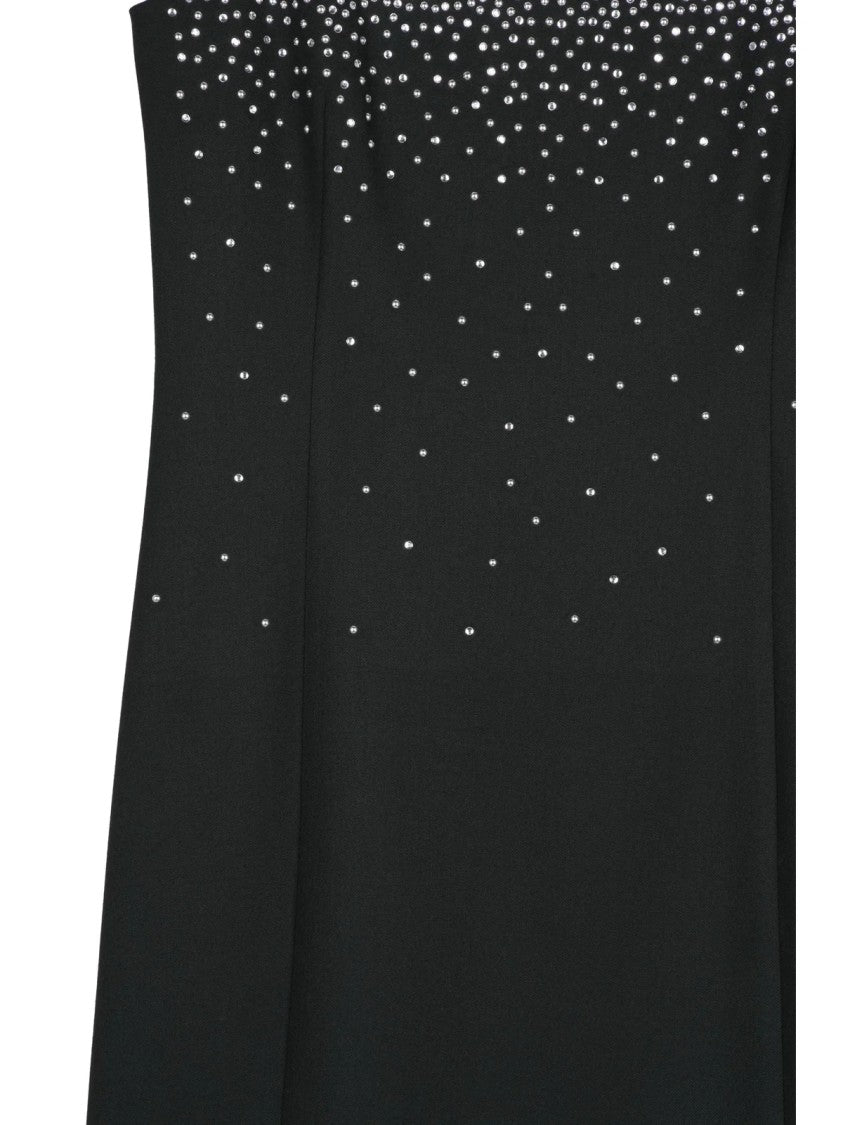 Marella Studded Black Sheath Dress With Gradient Details