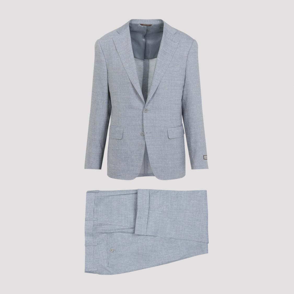 Canali Linen Wool Blend Tailored Suit