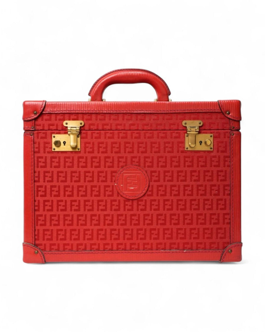 Fendi Structured Beauty Case In Ff Logomania Pattern