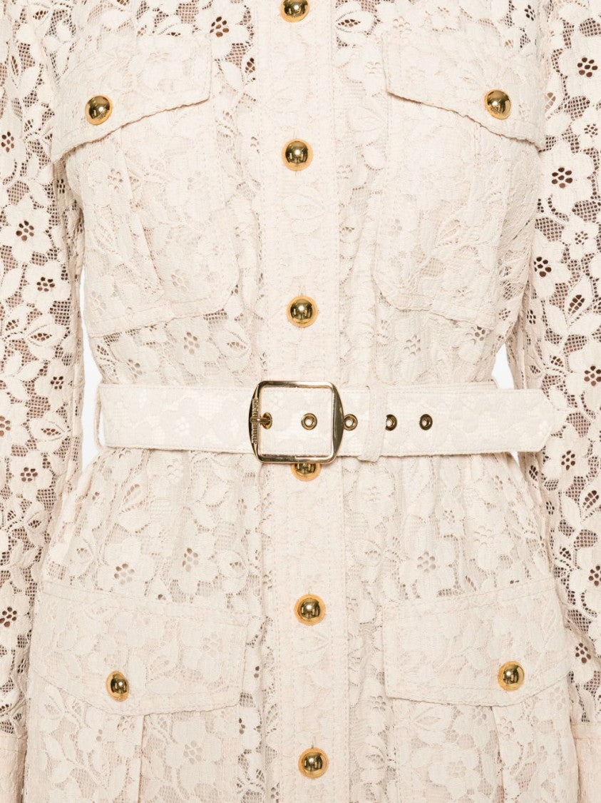 Zimmermann Delicate Beige Lace Mini Dress