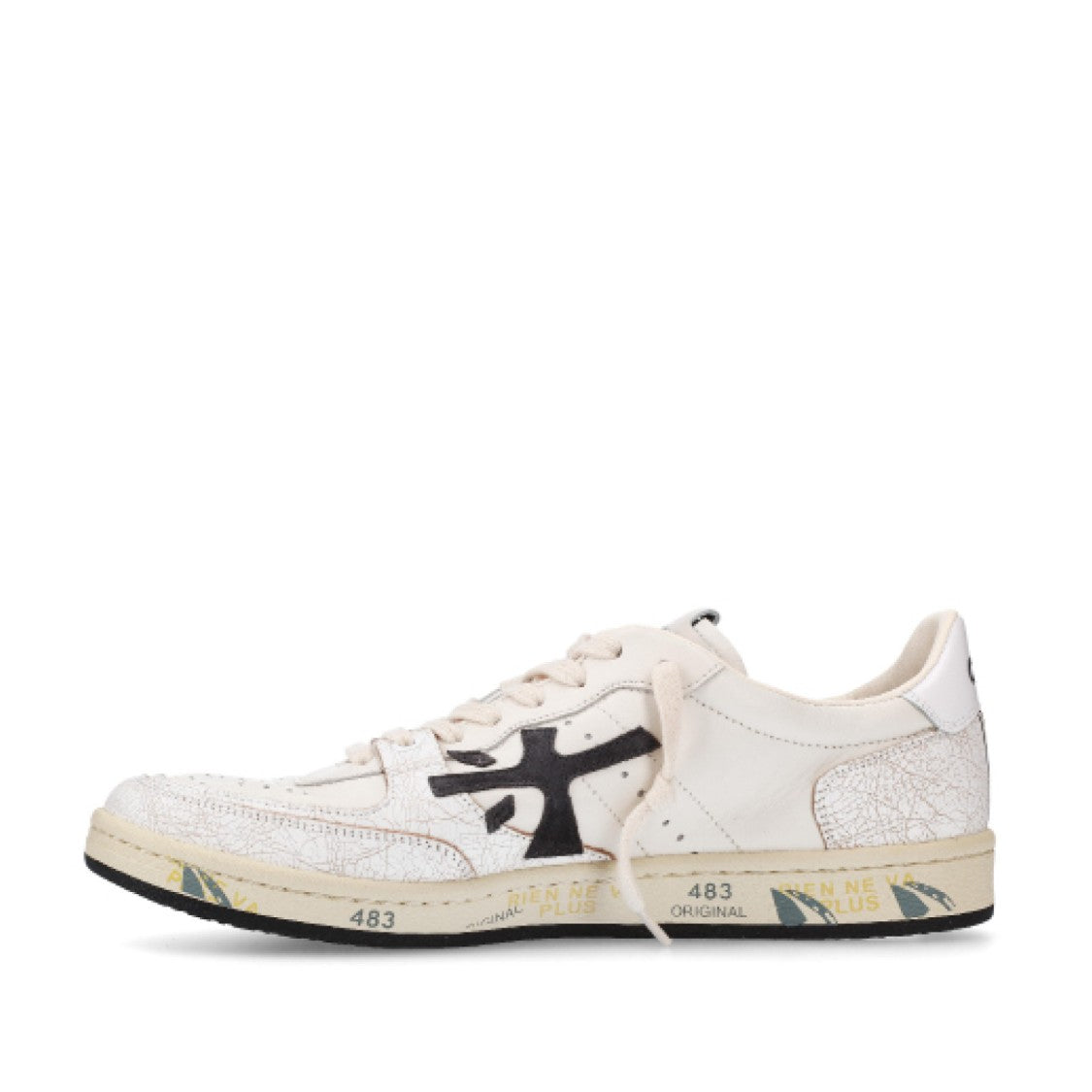 Premiata White Leather Baskt Clay Sneakers