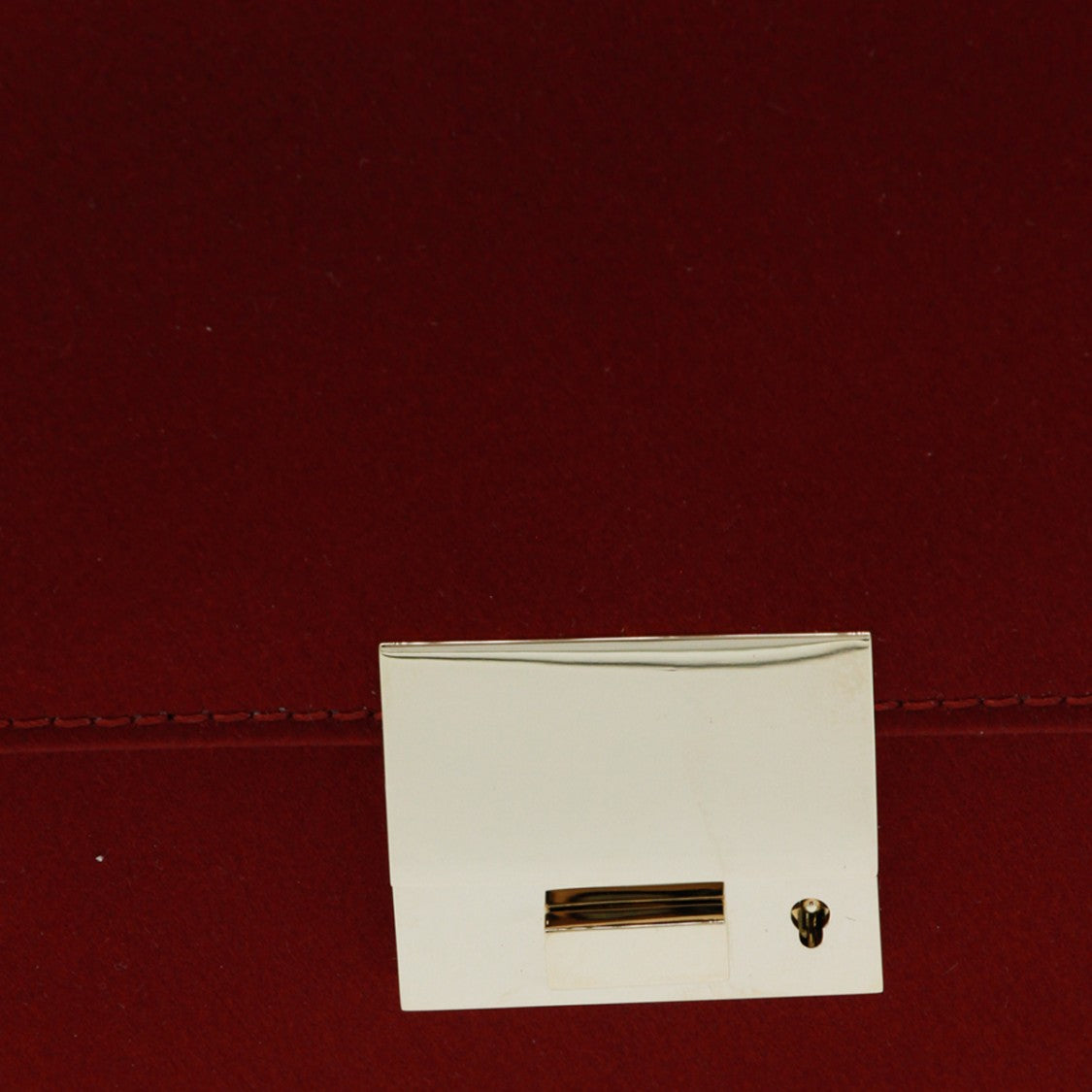 Tom Ford Rectangular Clutch Bag With Smooth Red Exterior And Metallic Clasp