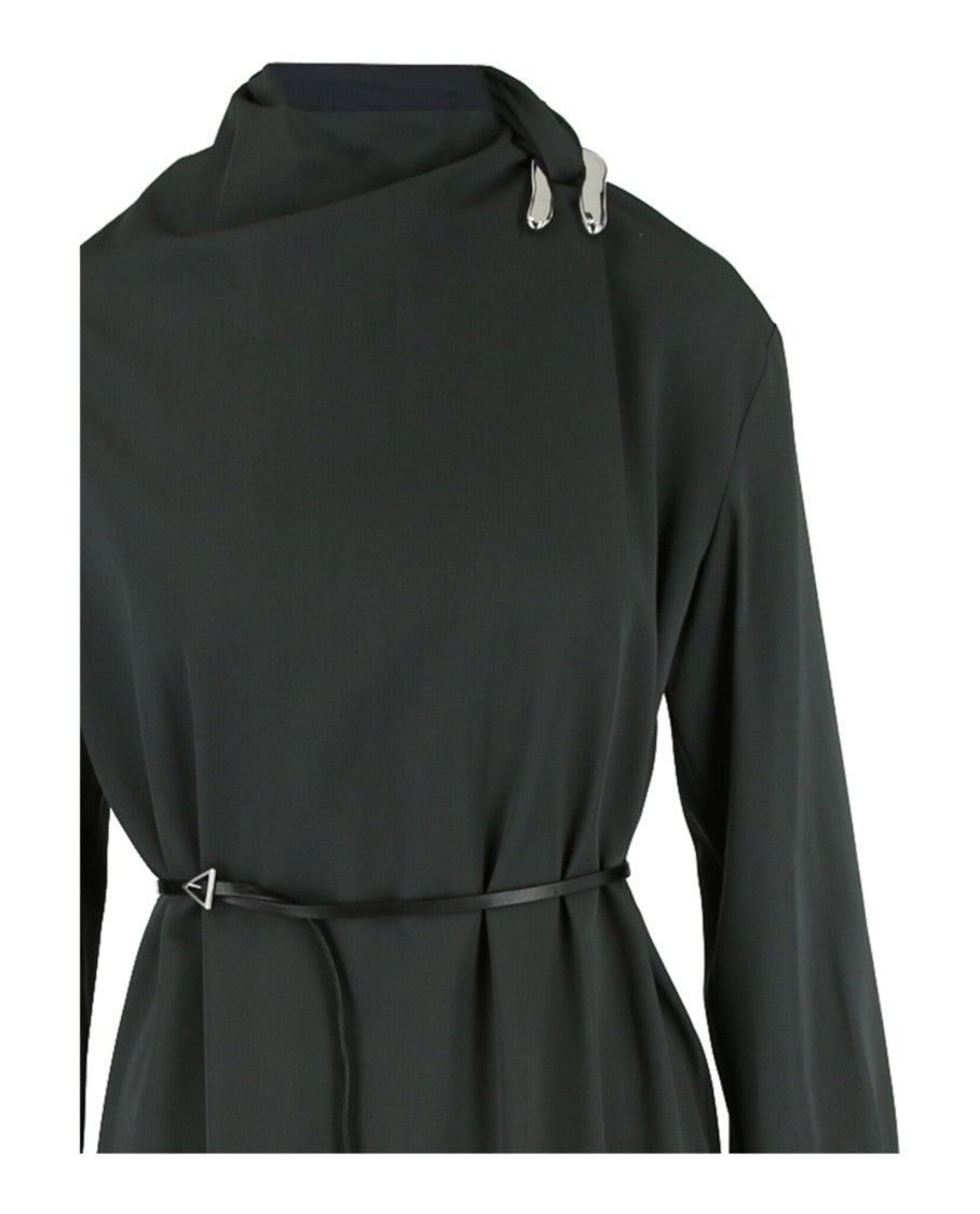 Bottega Veneta Belted Wool Wrap Dress