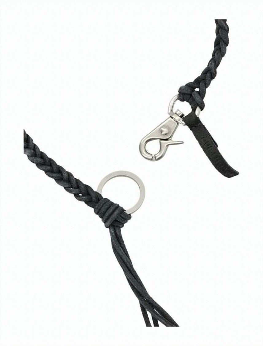 Our Legacy Braided Leather Accessory With Metal Clasp