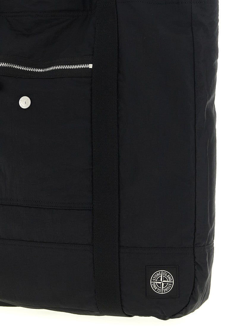 Stone Island Logo Patch Shopping Bag