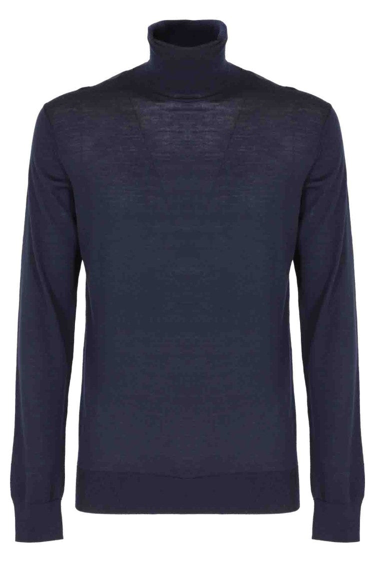 L.B.M. Deep Blue Wool Turtleneck Sweater