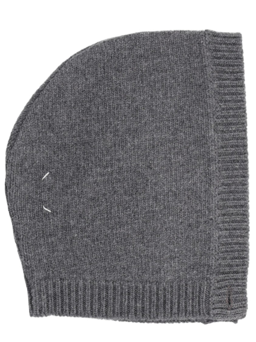 Maison Margiela Neutrals Knitted Ribbed Edges Hood