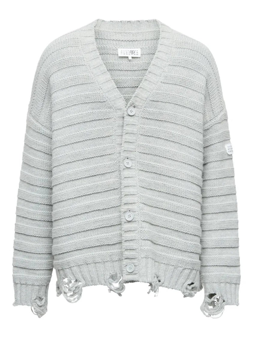 Mm6 By Maison Margiela Ribbed Button-Up Cardigan