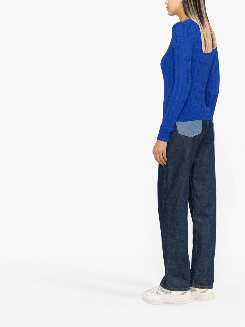 Polo Ralph Lauren Sapphire Blue Cable Knit Sweater