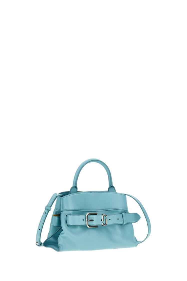 Marc Jacobs Structured Blue Leather Small Bag With Adjustable Strap