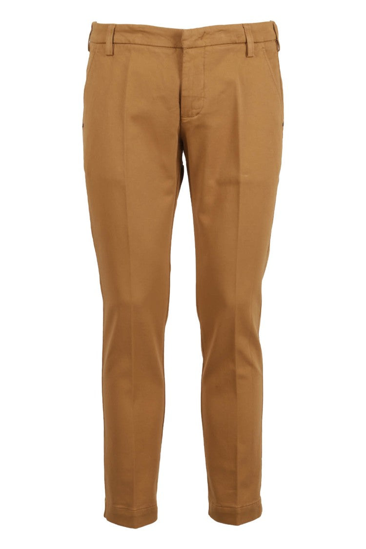 Entre Amis Cropped Camel Jersey Pants