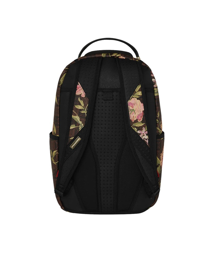 Sprayground Floral-Print Backpack With Ergonomic Design And Gold Hardware