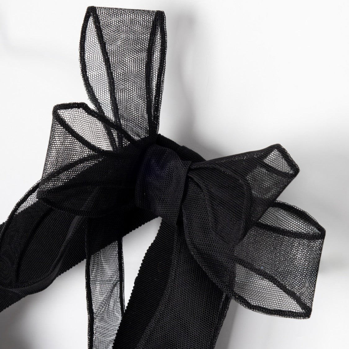 Viktor & Rolf Fitted Smocked Black Top With Ruffled Hem