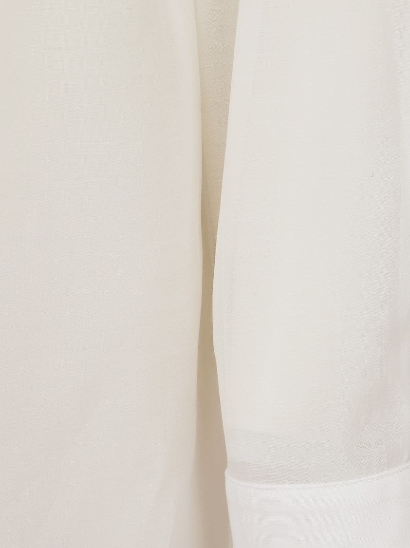 Peserico Paneled Silk And Cotton Organza Shirt