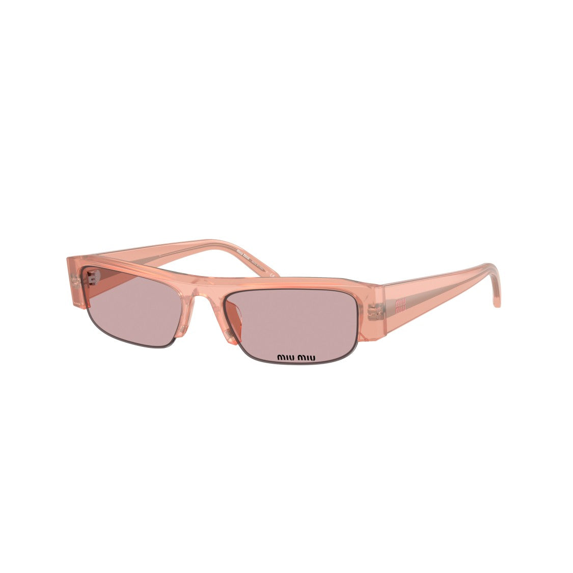 Miu Miu 0Mu B07s Translucent Peach Acetate Sunglasses
