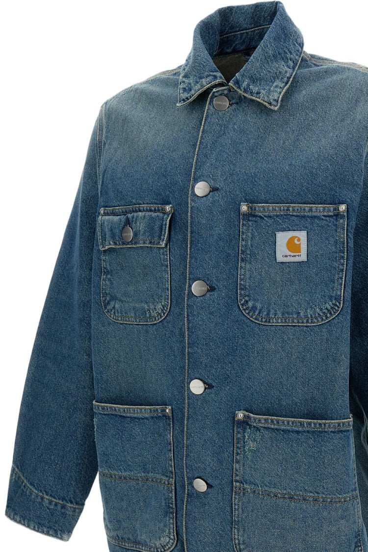 Carhartt Wip Classic Chore Denim Jacket With Buttoned Pockets