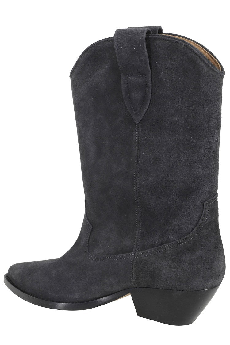 Isabel Marant Black Duerto Suede Mid-Calf Boots