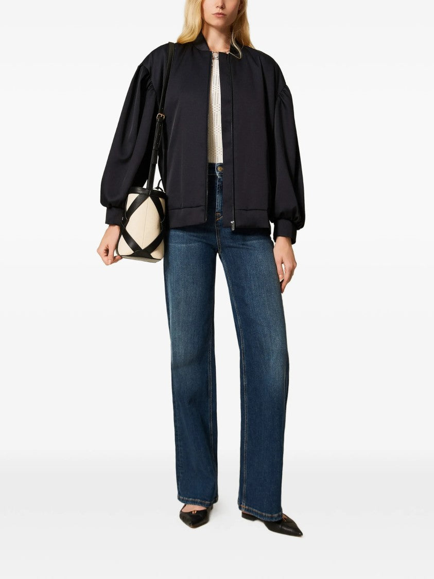 Twin-Set Medium Blue Wide-Leg Jeans Pants