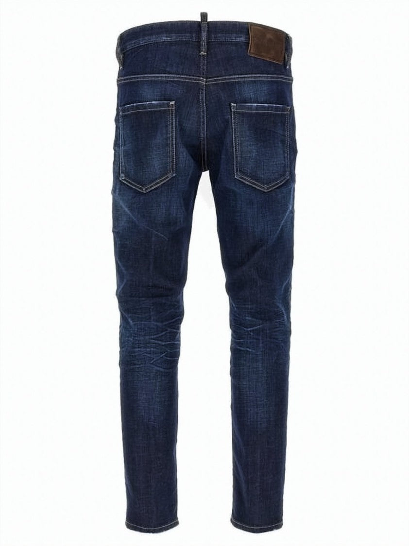 Dsquared2 Five-Pocket Denim Pants With Subtle Fading And Whiskering