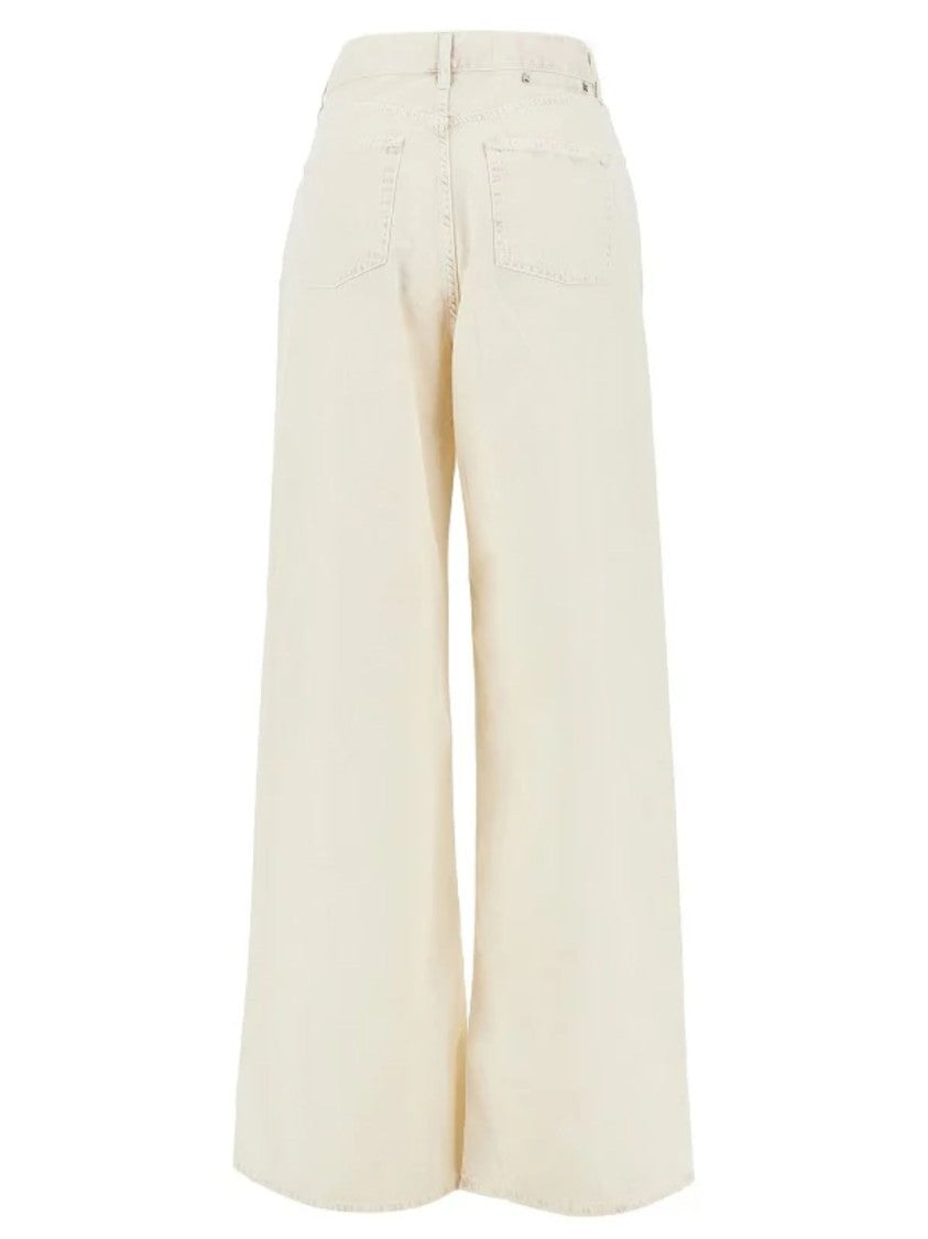 Golden Goose Beige Cotton Denim Stars Jeans
