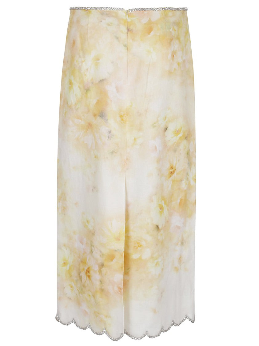 Zimmermann Pastel Floral Maxi Skirt