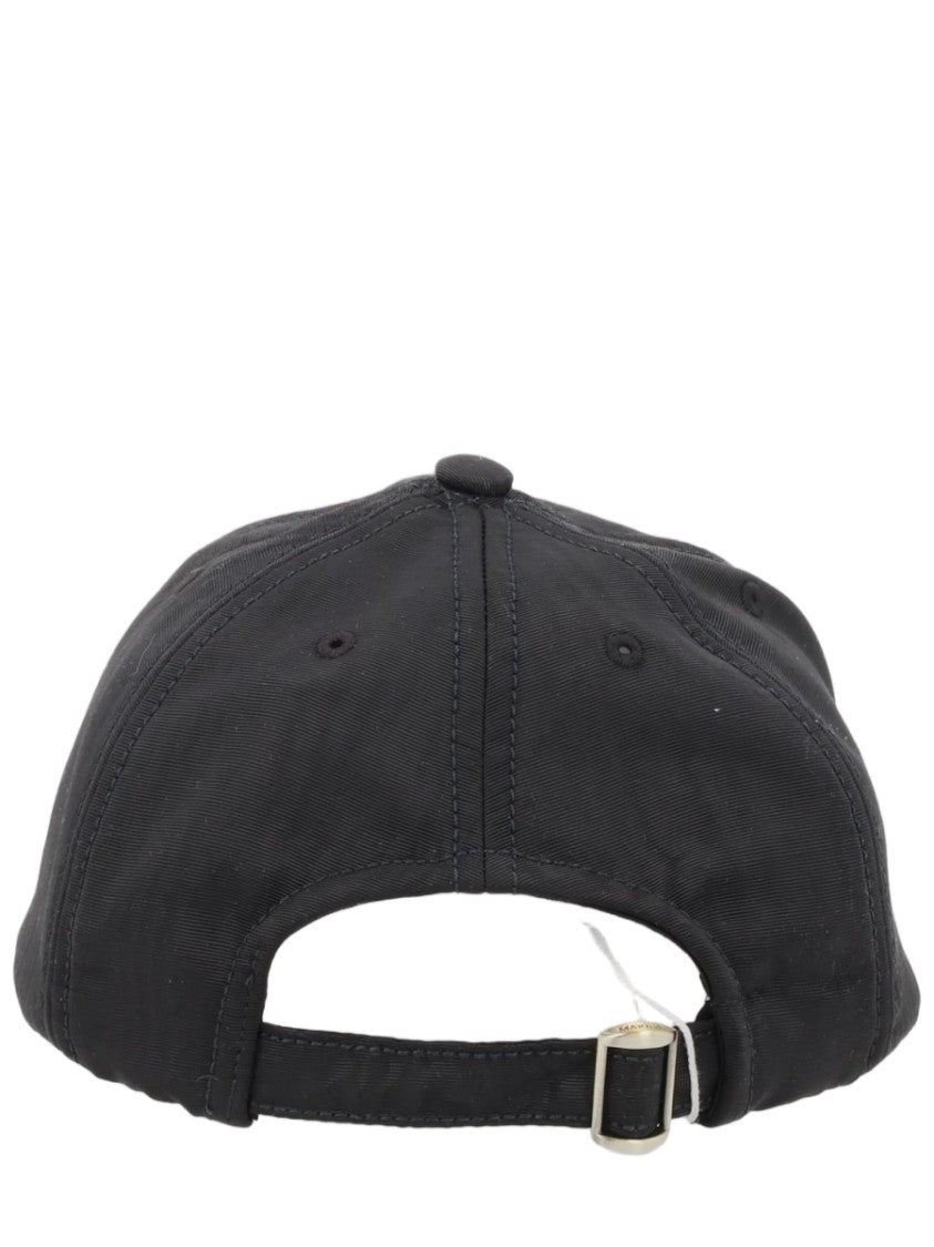Marine Serre Structured Black Baseball Cap With Adjustable Strap