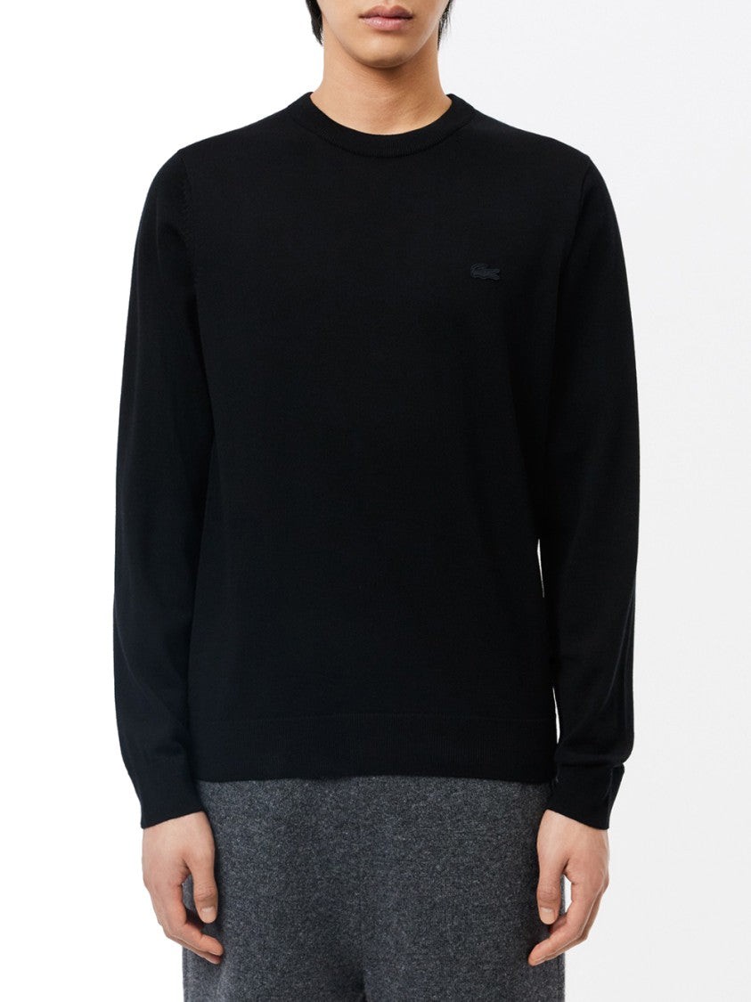Lacoste Fine-Knit Merino Wool Crewneck Sweater