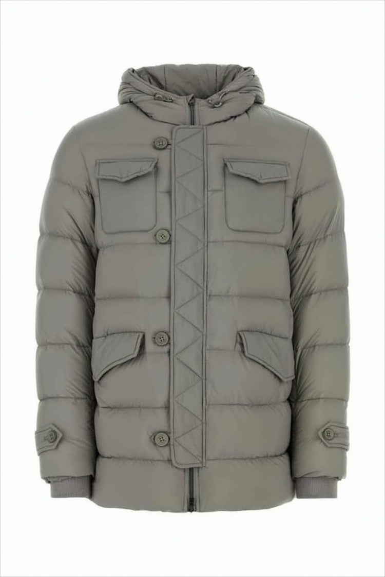 Herno Herno Padded Jacket With Horizontal Quilting And Hood
