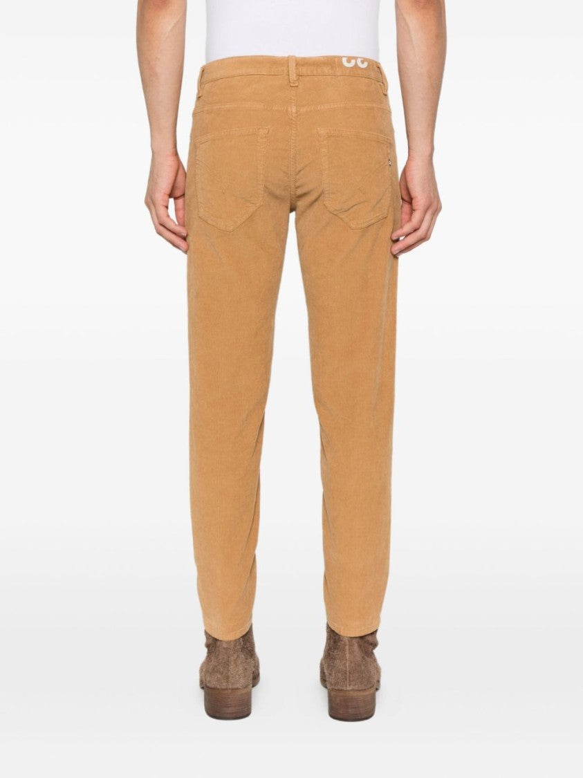 Dondup Straight-Leg Beige Jeans With Classic Five-Pocket Design
