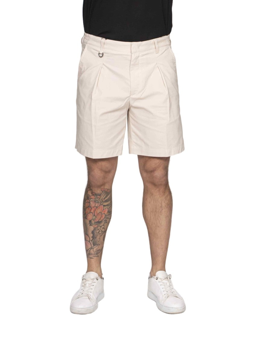Paolo Pecora Pleated Metal Detail Tailored Bermuda Shorts
