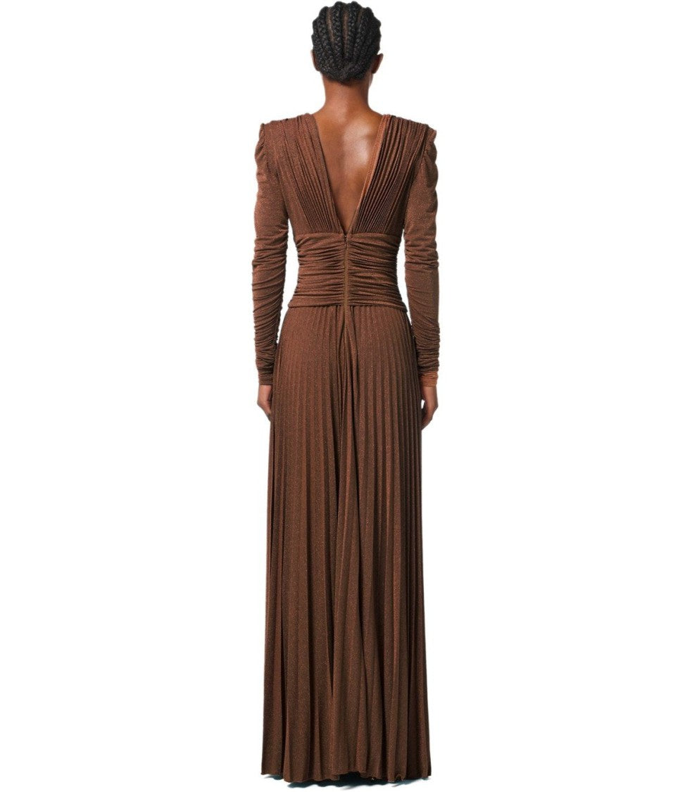 Elisabetta Franchi Red Carpet Brown Sugar Dress