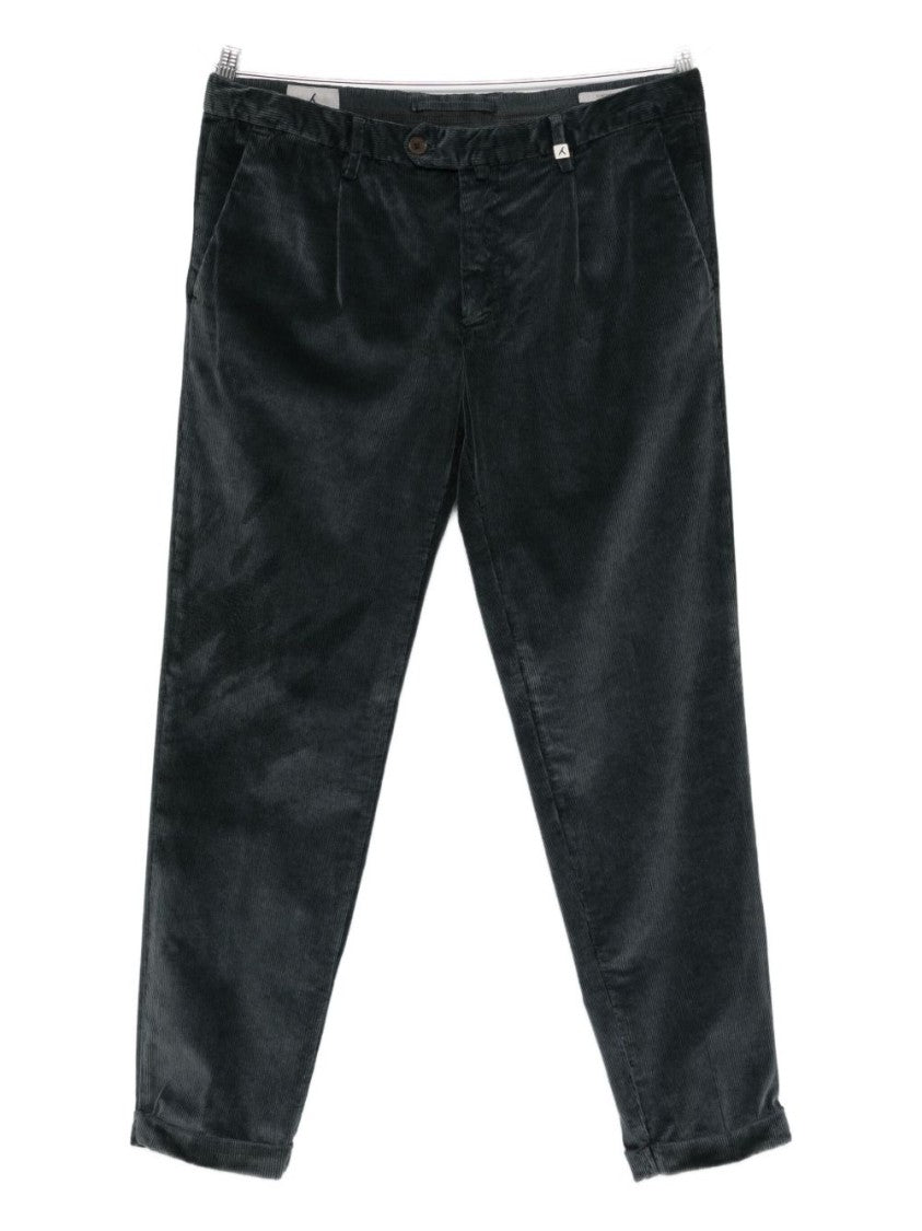 Myths Soft-Corduroy Trousers With Subtle Ribbed Texture