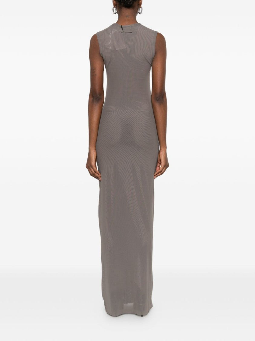 Jean Paul Gaultier Green Silk And Nylon Knit Dress