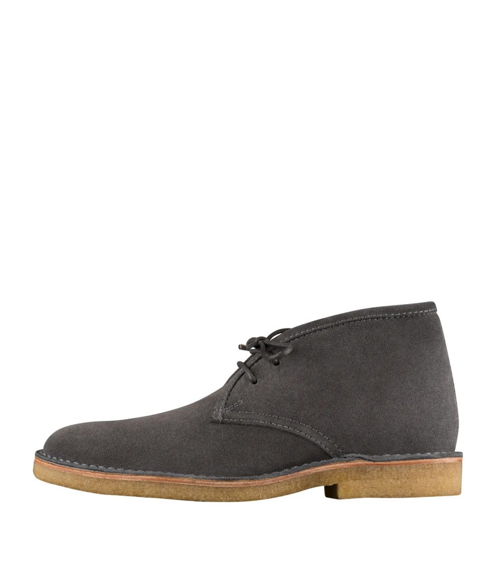 A.P.C. Asphalt Grey Suede Split Leather Ankle Boots