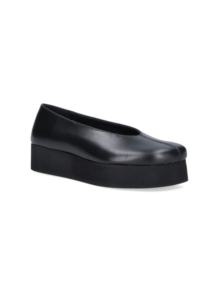 Comme Des Garçons Black Ribbon Detail Platform Sneakers