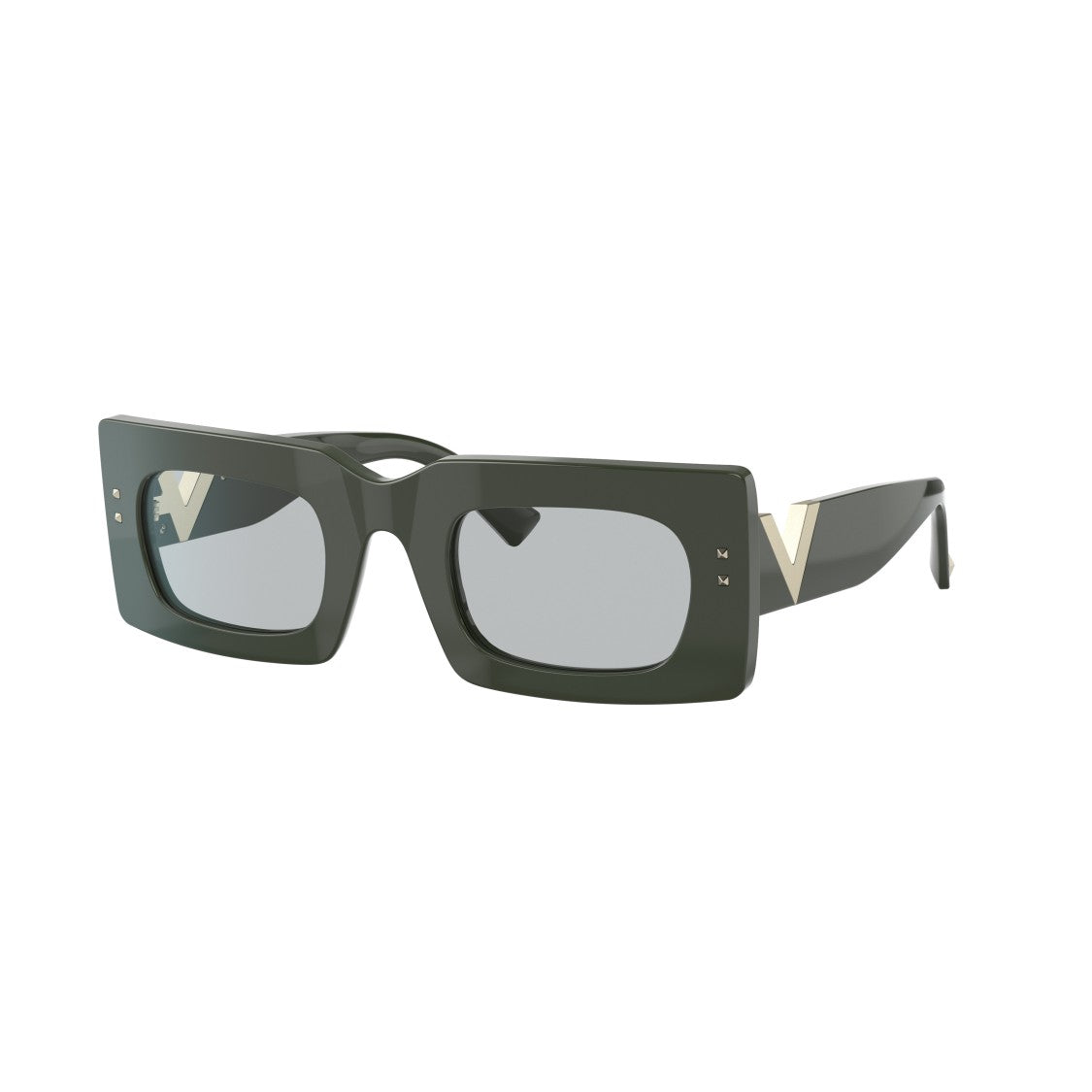 Valentino 4094 Sole Rectangular Acetate Sunglasses