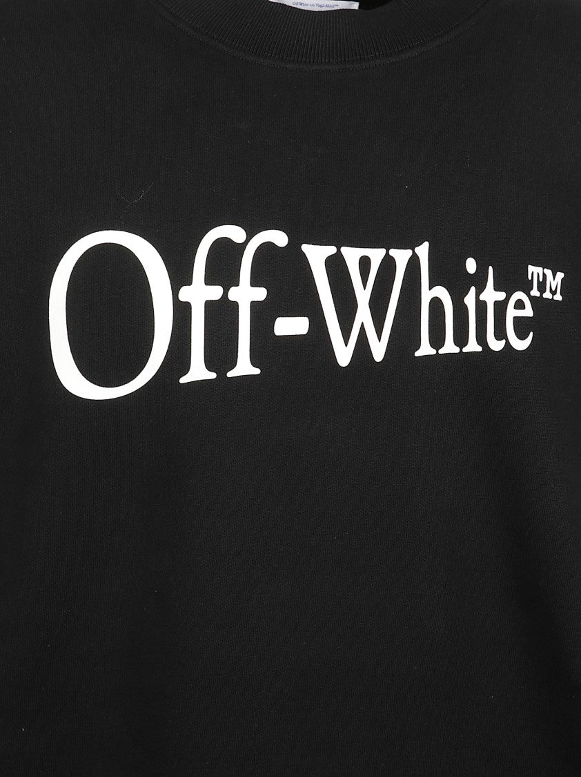 Off-White Crew Neck Sweatshirt With Signature Logo Design