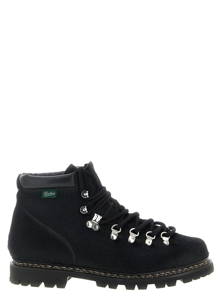 Junya Watanabe Pony Hair Boots With Metal Rivet Closure
