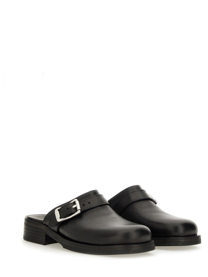 Our Legacy Camion Slip-On Silver Buckle Leather Mules