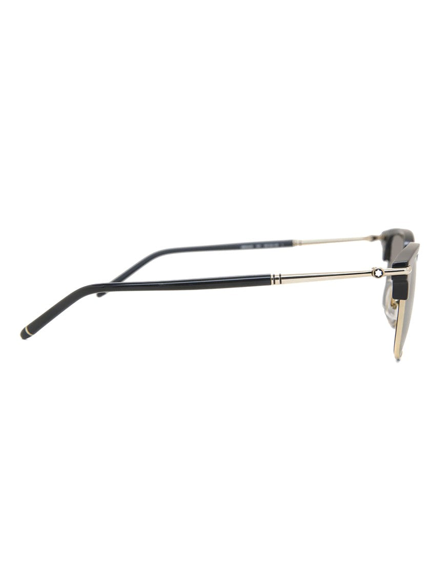 Montblanc Mb0242s Bold Rectangular Acetate Sunglasses