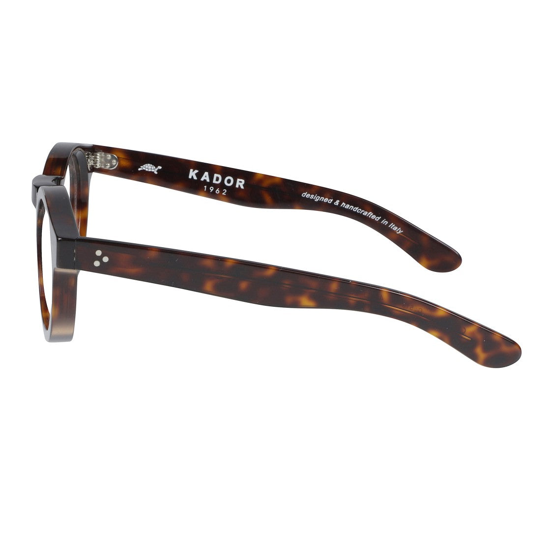 Kador Mondo Classic Round Frame Tortoiseshell Sunglasses With Keyhole Bridge