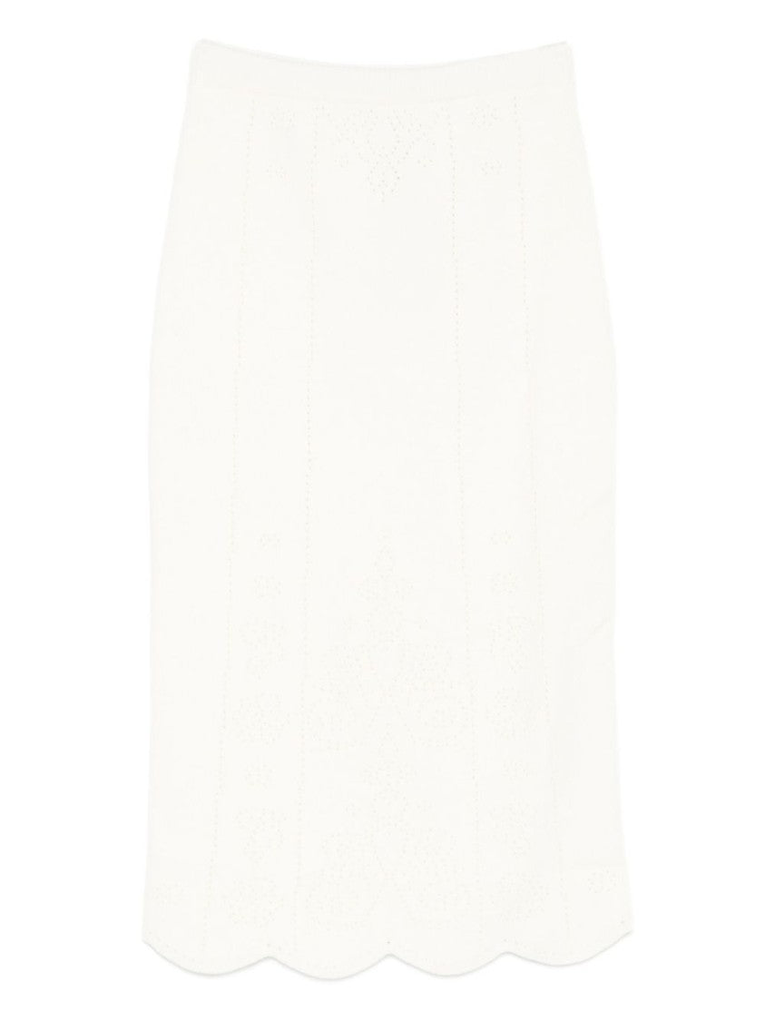 Twin-Set Short Scalloped Hem Skirt