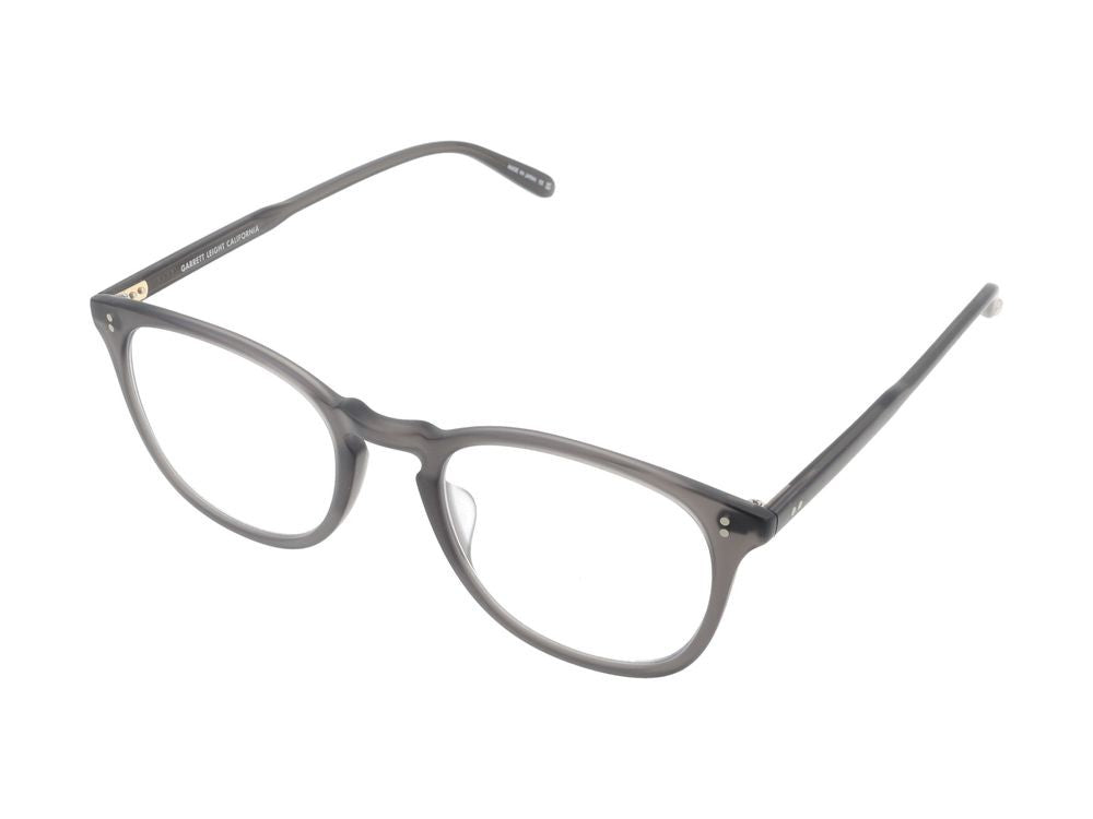 Garrett Leight Matte Grey Crystal Translucent Optical Glasses
