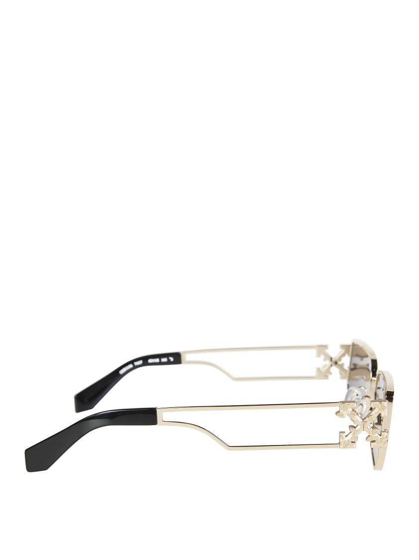 Off-White Gold Allen Metal Double Wire Sunglasses