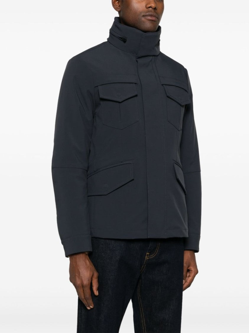 Peuterey Layered Technical Jersey Jacket With Concealed Hood